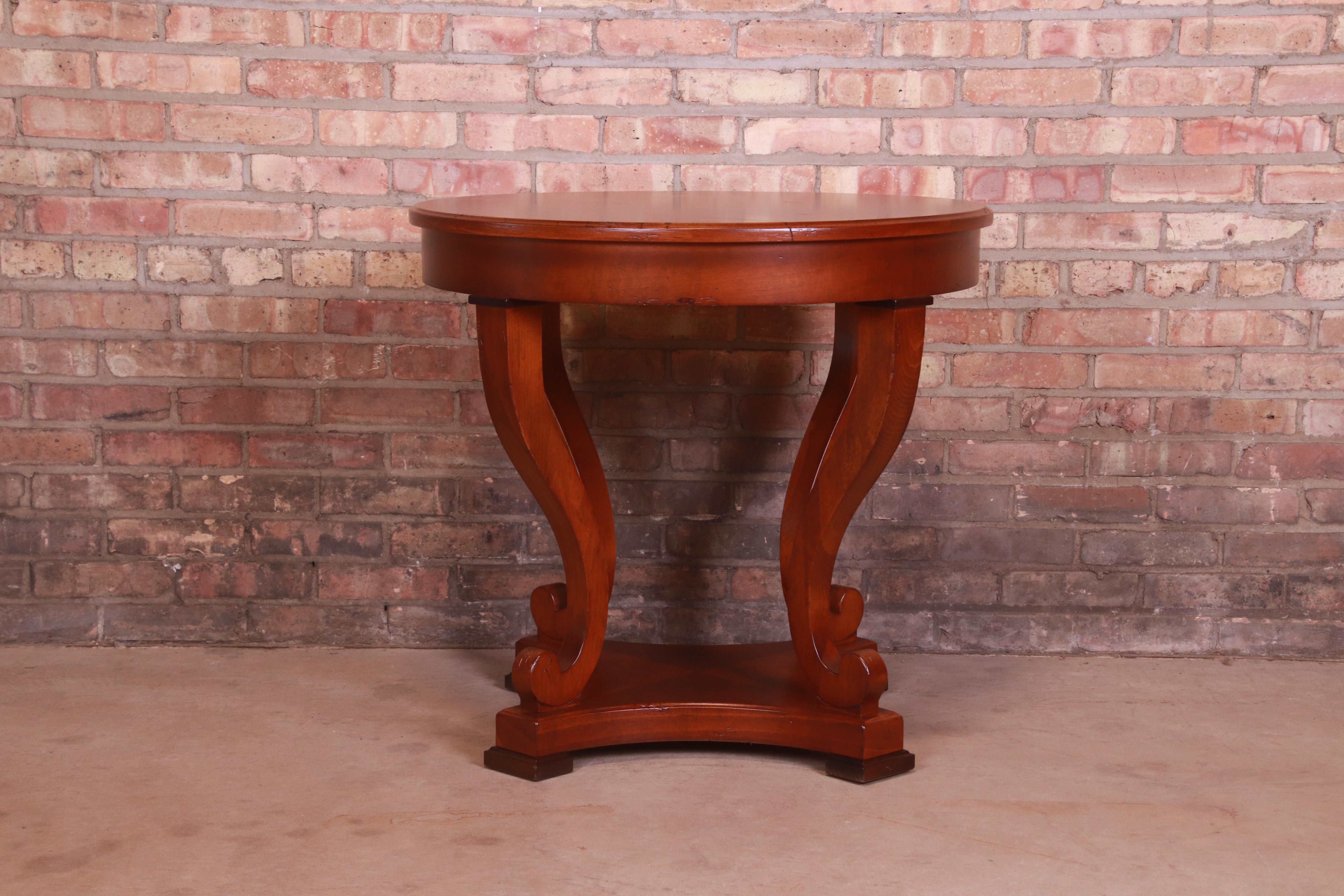 French Provincial Baker Furniture Italian Provincial Mahogany Center Table, Newly Refinished