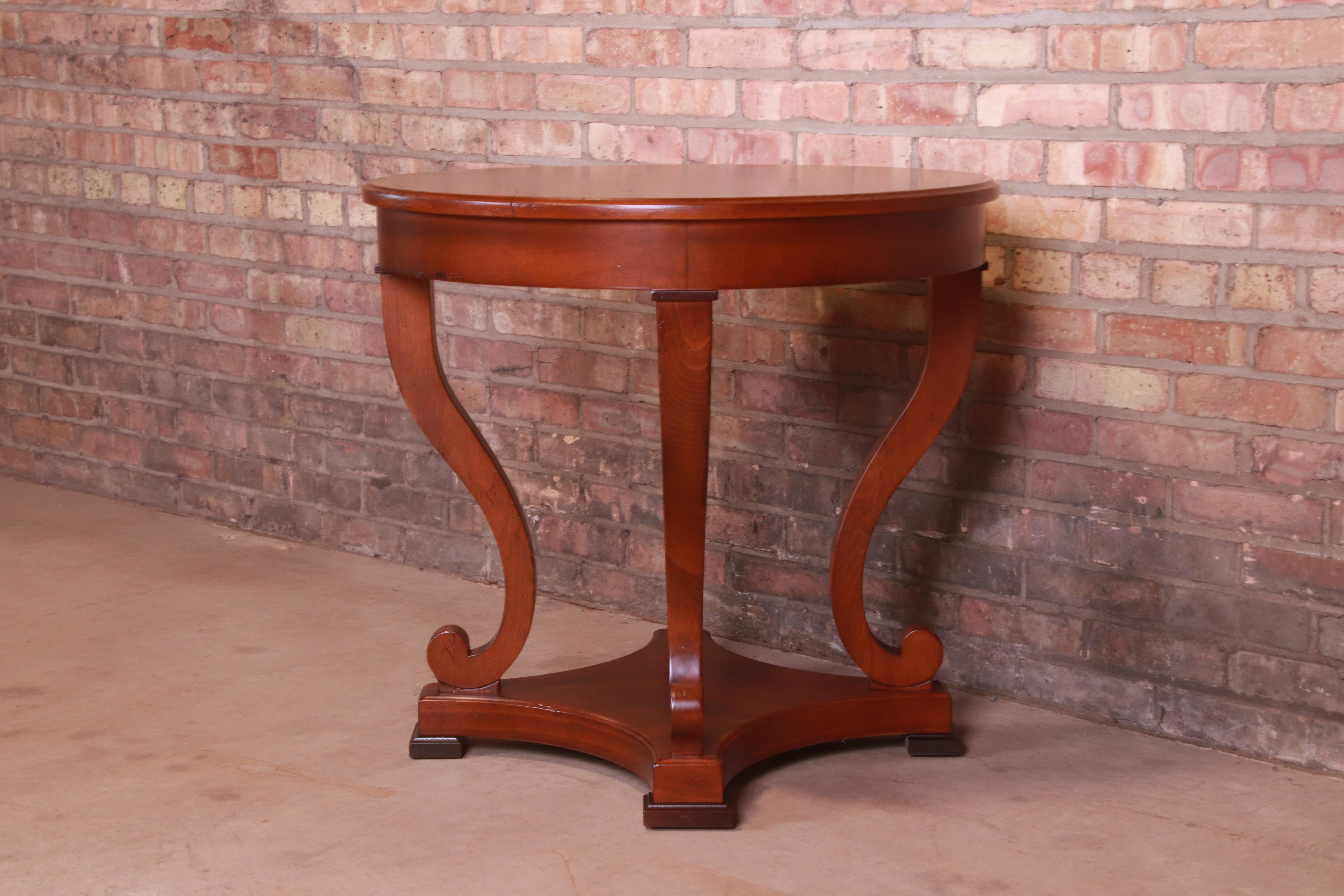 20th Century Baker Furniture Italian Provincial Mahogany Center Table, Newly Refinished