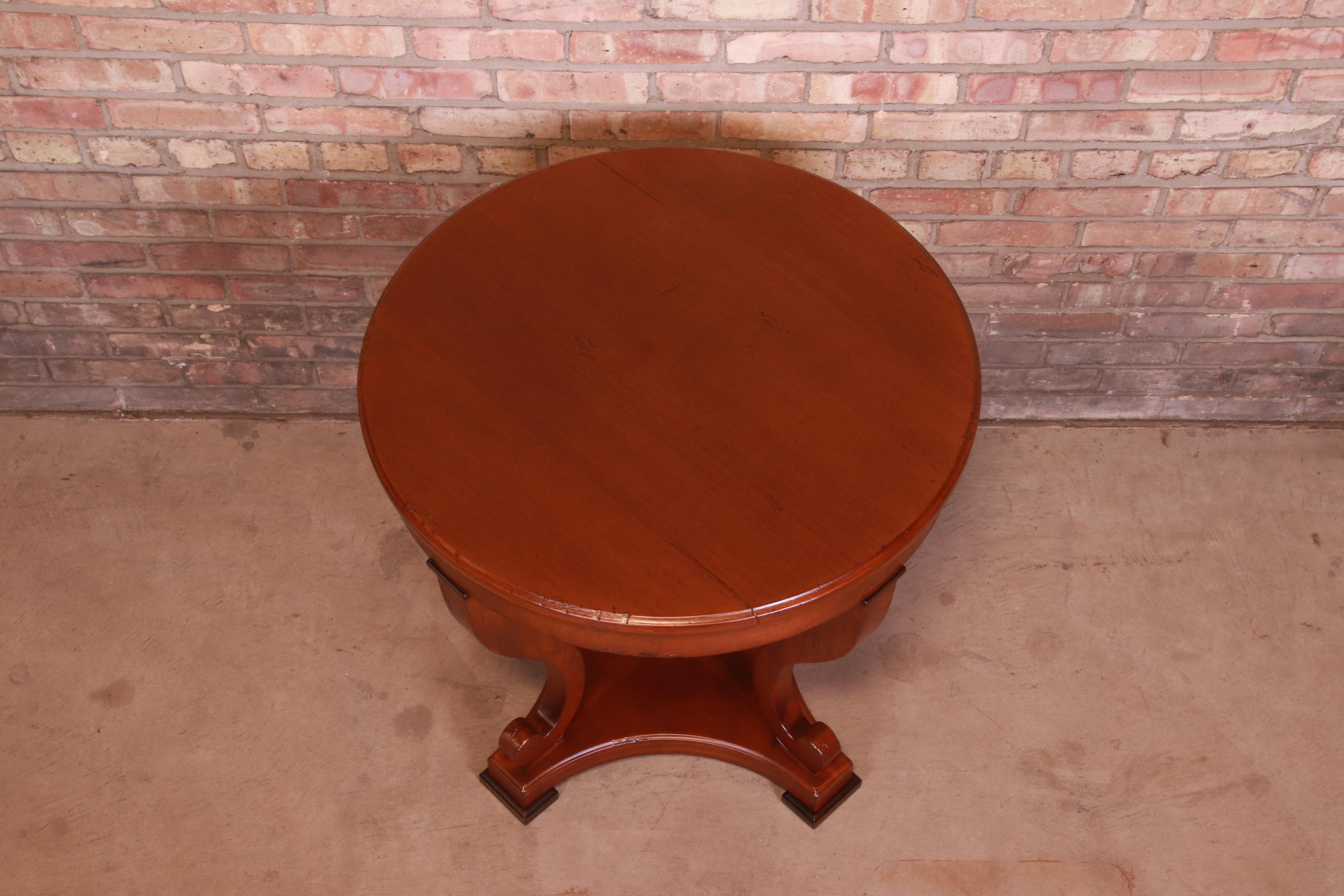 Baker Furniture Italian Provincial Mahogany Center Table, Newly Refinished 3