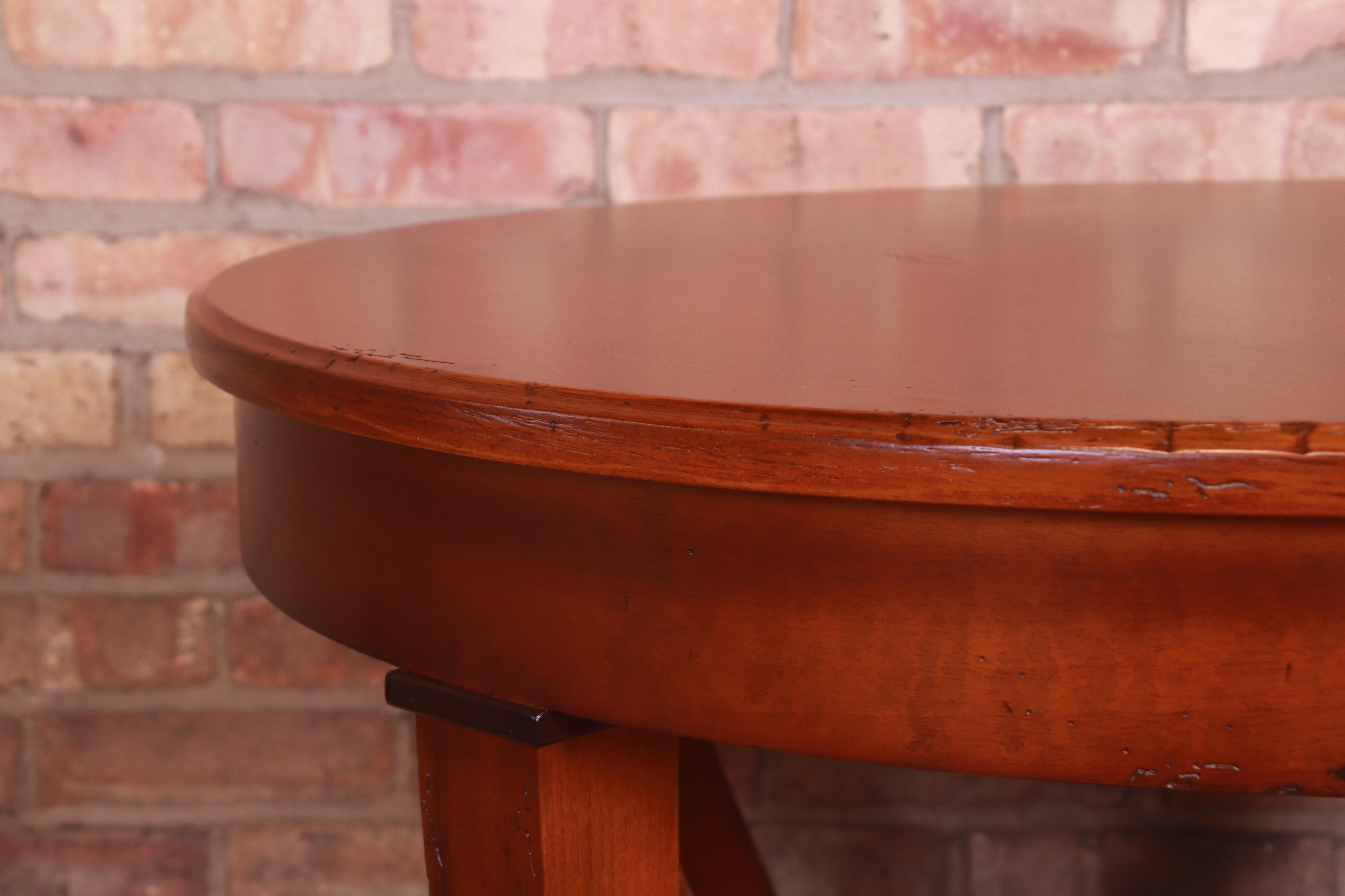 Baker Furniture Italian Provincial Mahogany Center Table, Newly Refinished 4