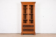 Baker Furniture Italian Provincial Maple Bibliotheque Bookcase Cabinet