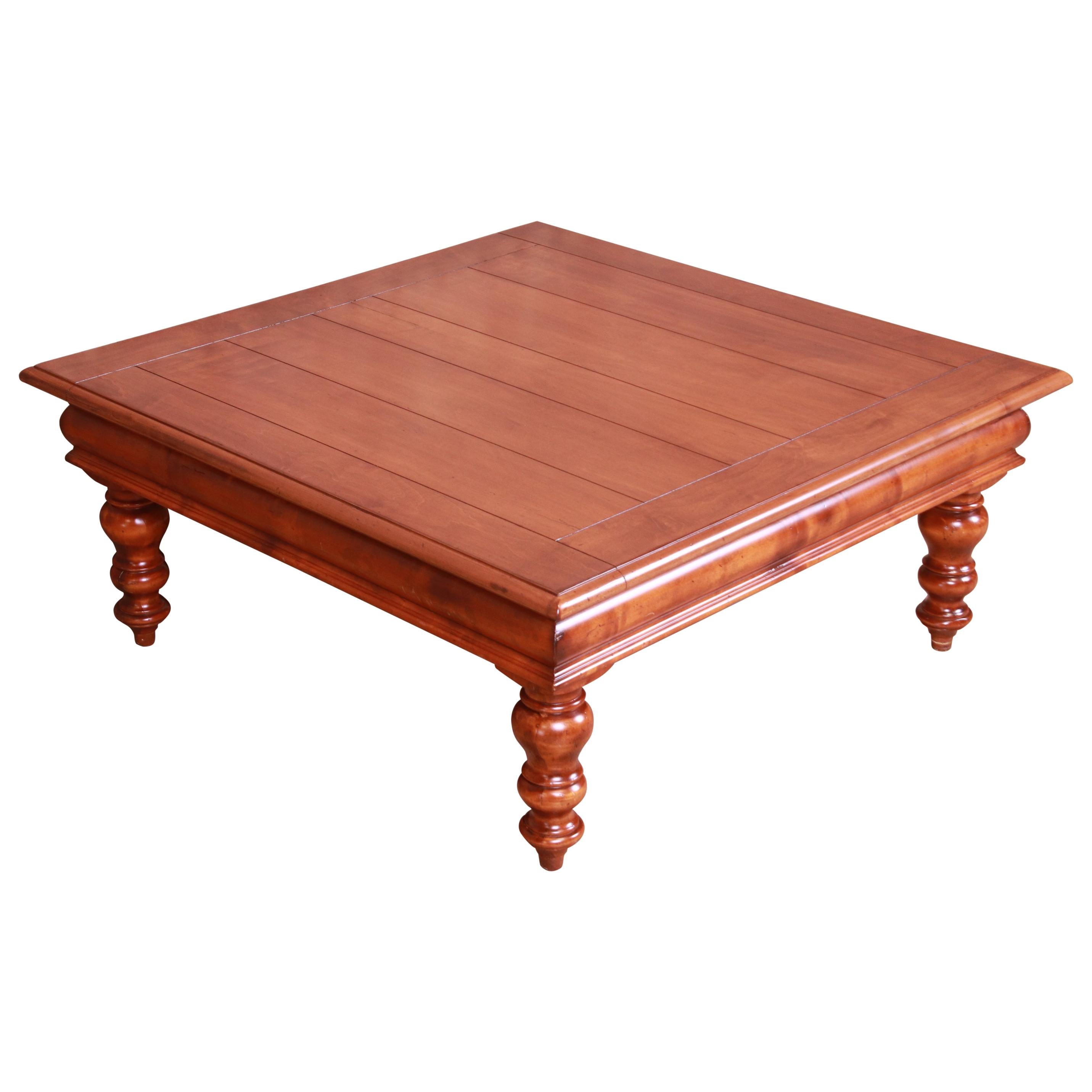 Baker Furniture Italian Provincial Maple Coffee Table, Newly Refinished