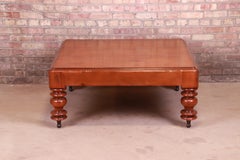 Baker Furniture Italian Provincial Maple Coffee Table with Turned Legs