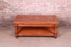 Baker Furniture Italian Provincial Maple Extension Coffee Table