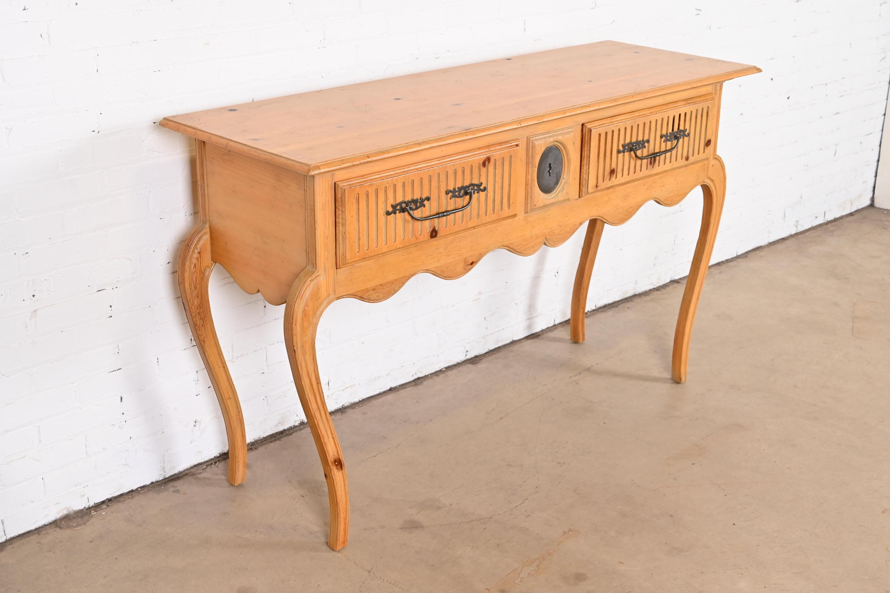 20th Century Baker Furniture Italian Provincial Pine Huntboard or Console Table For Sale