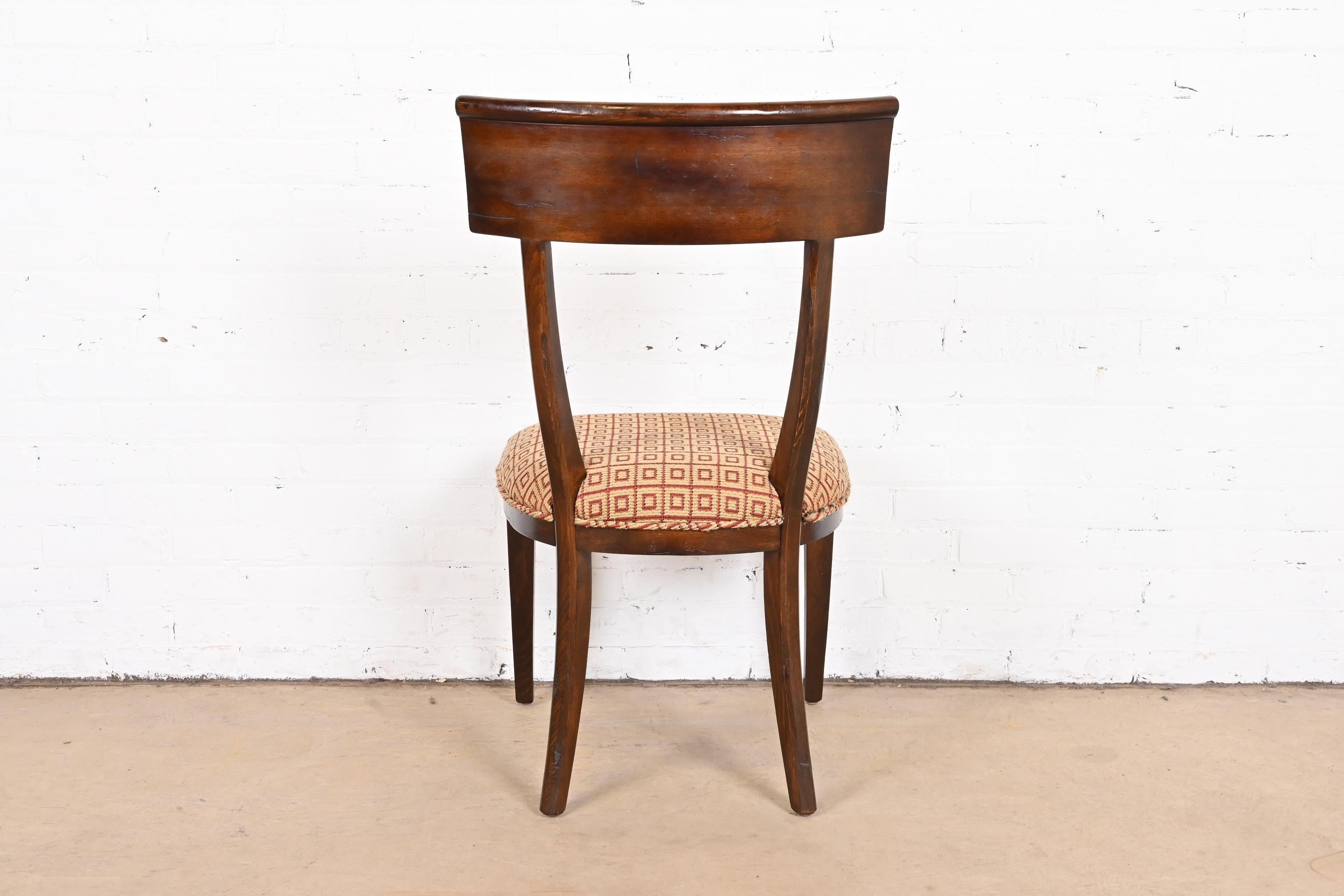 Baker Furniture Italian Regency Walnut Klismos Dining Chairs, Set of Eight 5