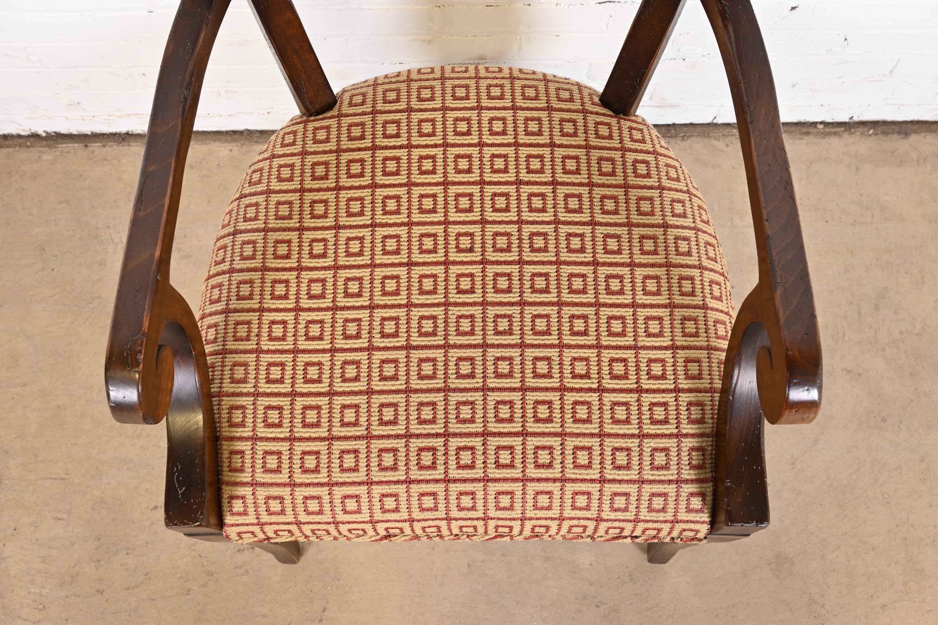 Baker Furniture Italian Regency Walnut Klismos Dining Chairs, Set of Eight 12