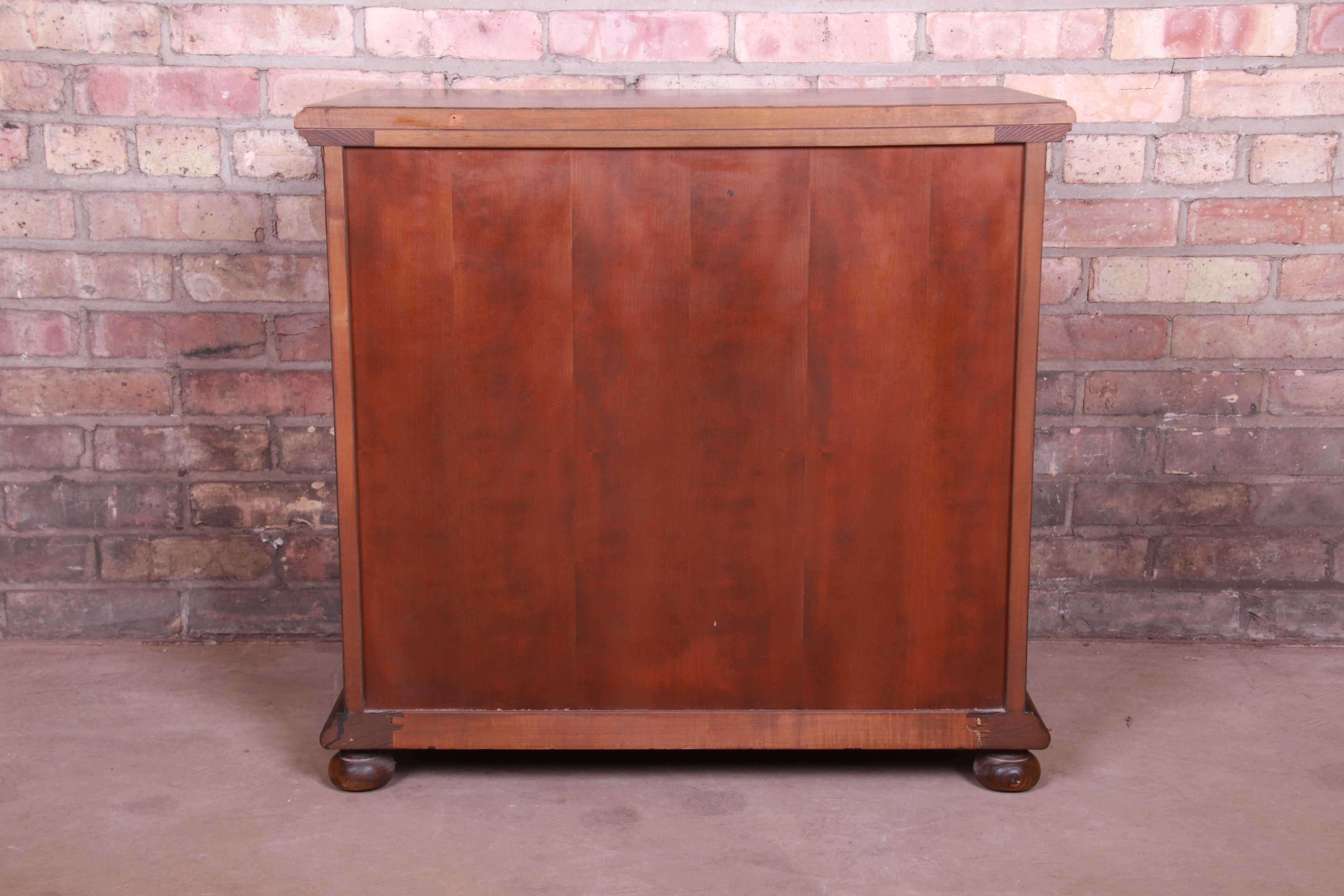 Baker Furniture Jacobean Solid Oak Bachelor Chest or Commode 10