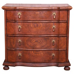 Baker Furniture Jacobean Solid Oak Bachelor Chest or Commode