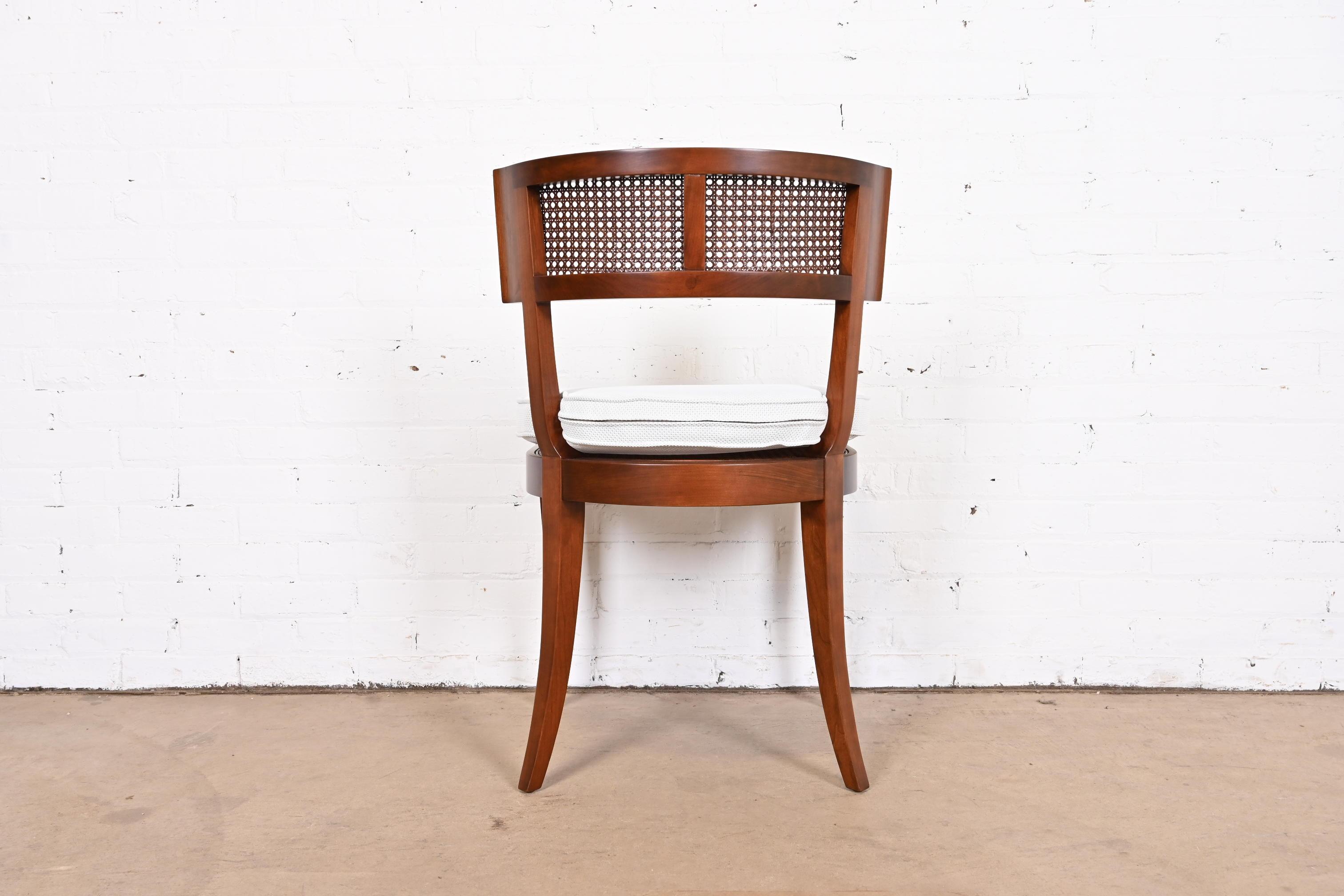 Baker Furniture Klismos Cherry and Cane Dining Chairs, Fully Restored 10