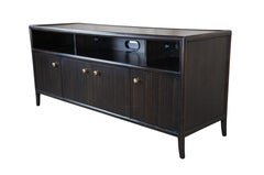 Baker Furniture Laura Kirar Modern Zebrawood Media Cabinet Sideboard