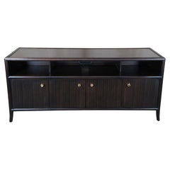 Baker Furniture Laura Kirar Modern Zebrawood Media Cabinet Sideboard