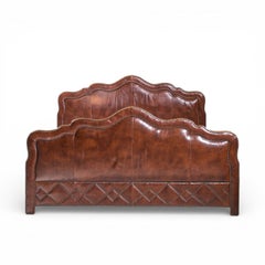 Baker Furniture Leather Nailhead Trim King Bed