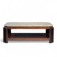 Baker Furniture Lexington Mahogany and Granite Coffee Table