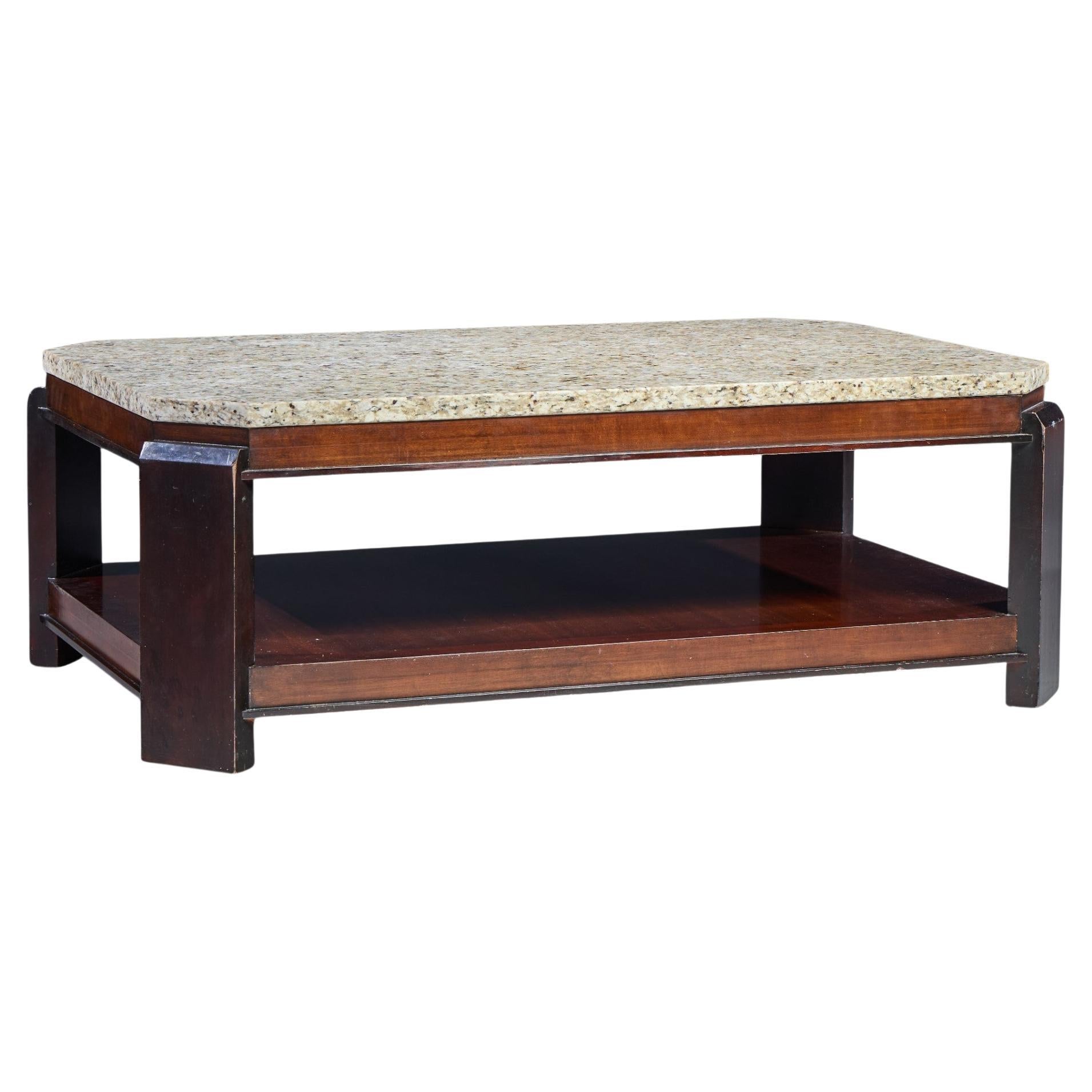 Table basse Lexington Furniture en acajou et granit