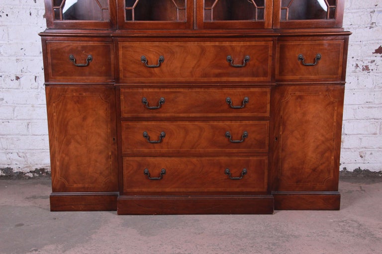 Baker Furniture Mahogany Breakfront at 1stDibs baker