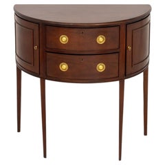 Baker Furniture Mahogany Demilune Console Table