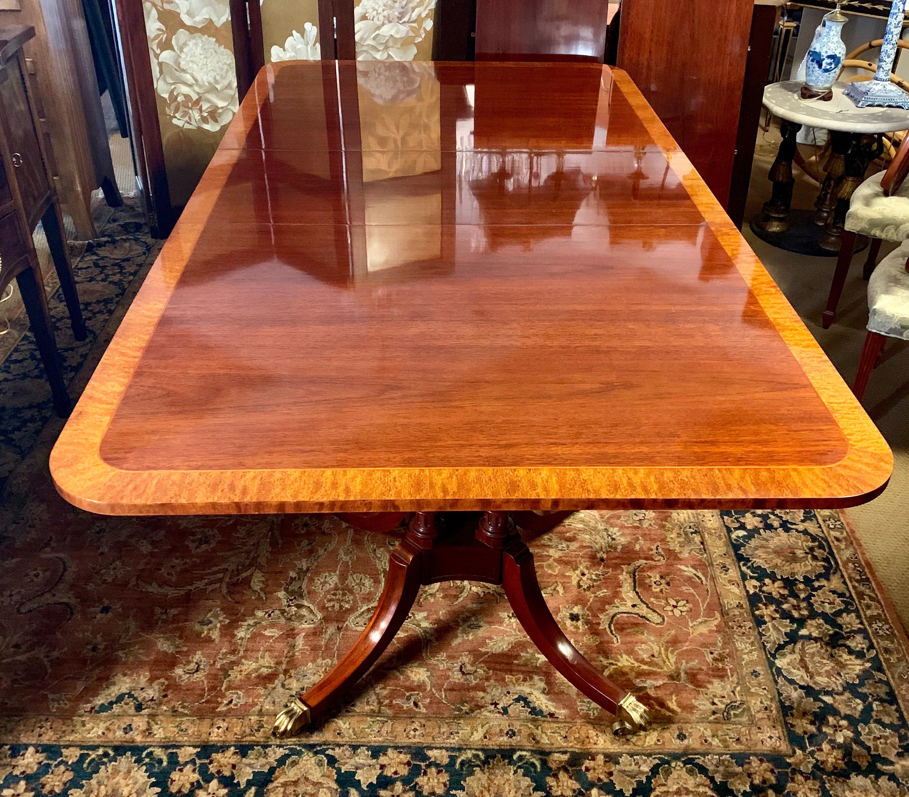 Baker Furniture Mahogany Double Pedestal Dining Table 4