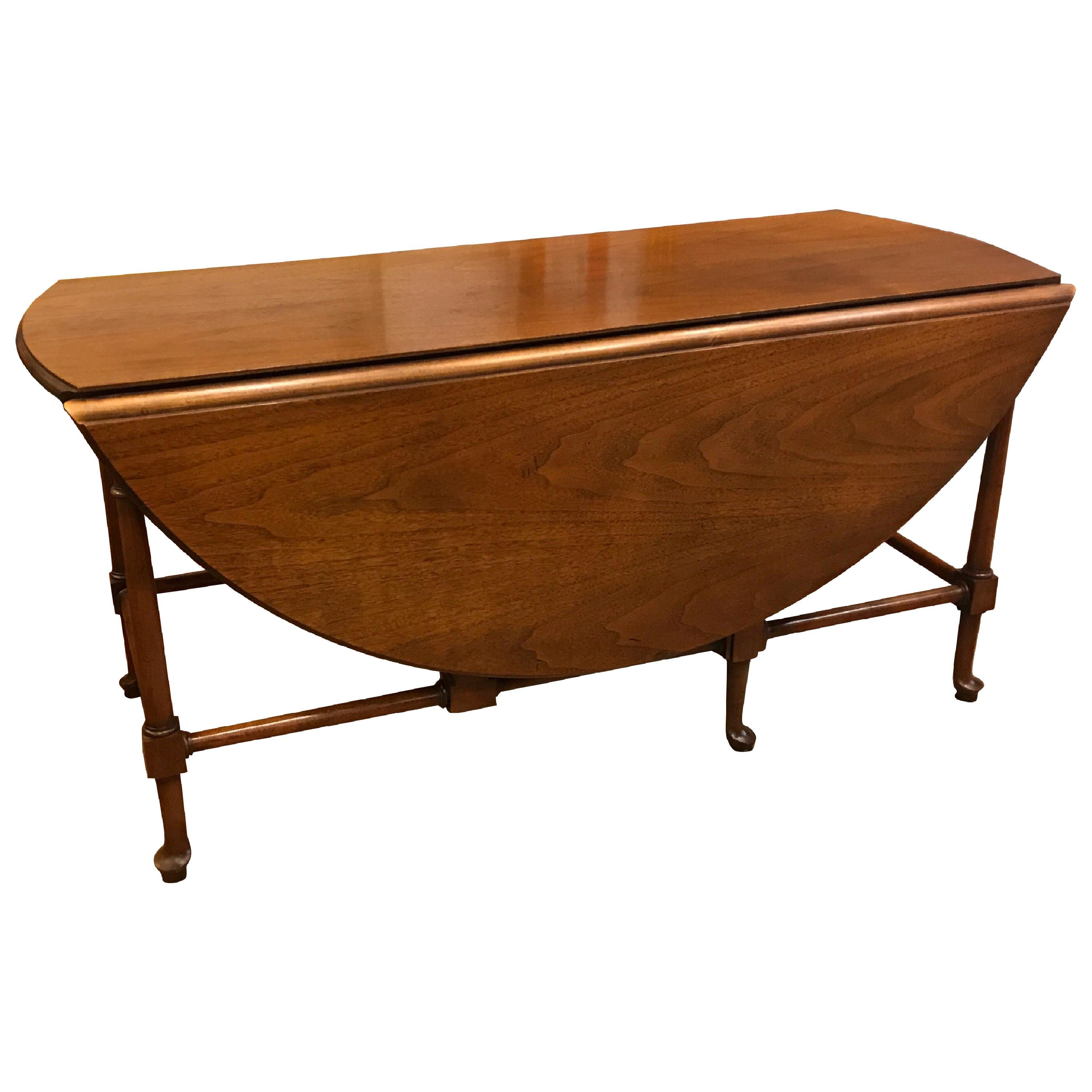 Baker Furniture Mahogany DropLeaf Coffee Table For Sale at 1stDibs
