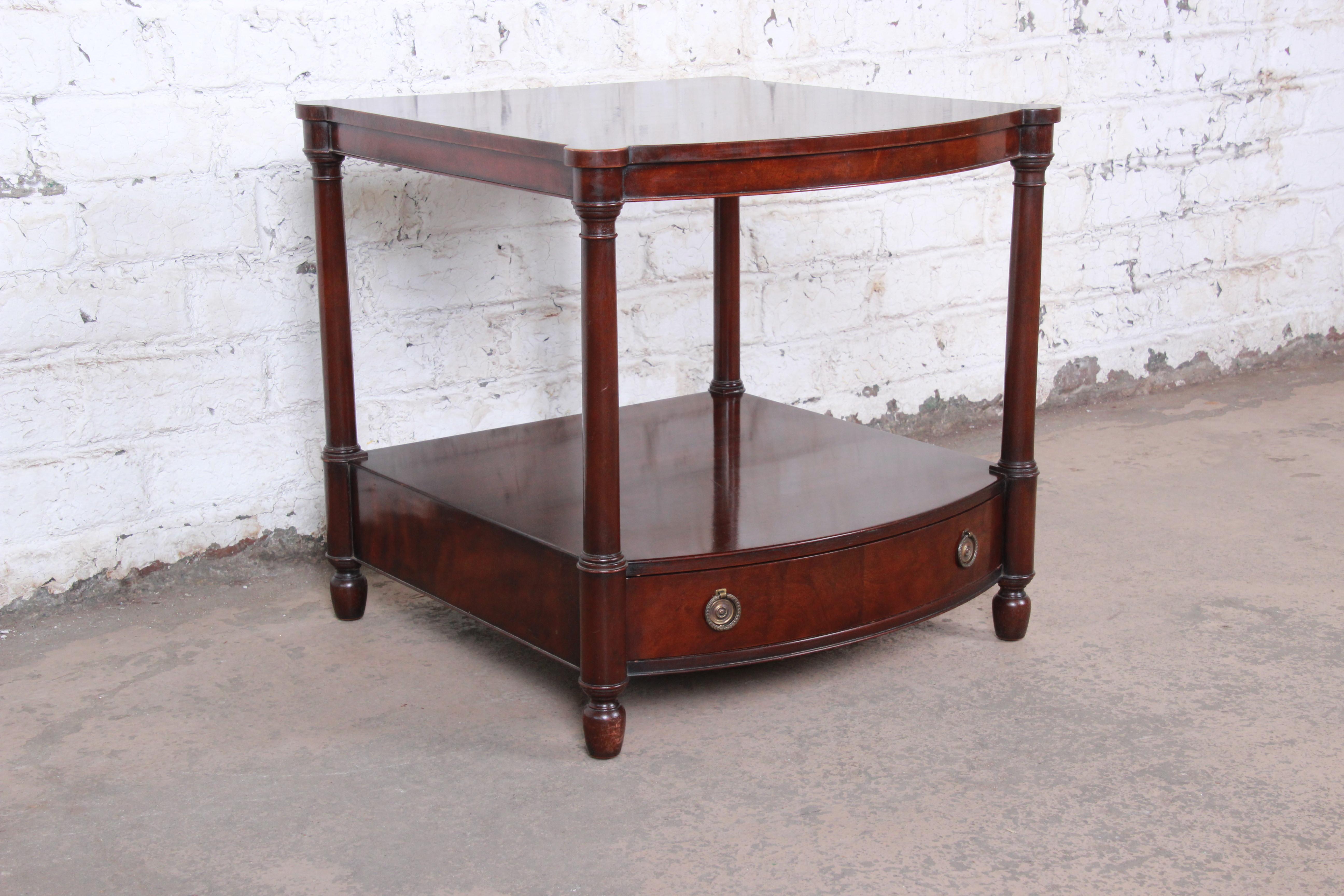 20th Century Baker Furniture Mahogany Occasional Table or Nightstand, circa 1950s