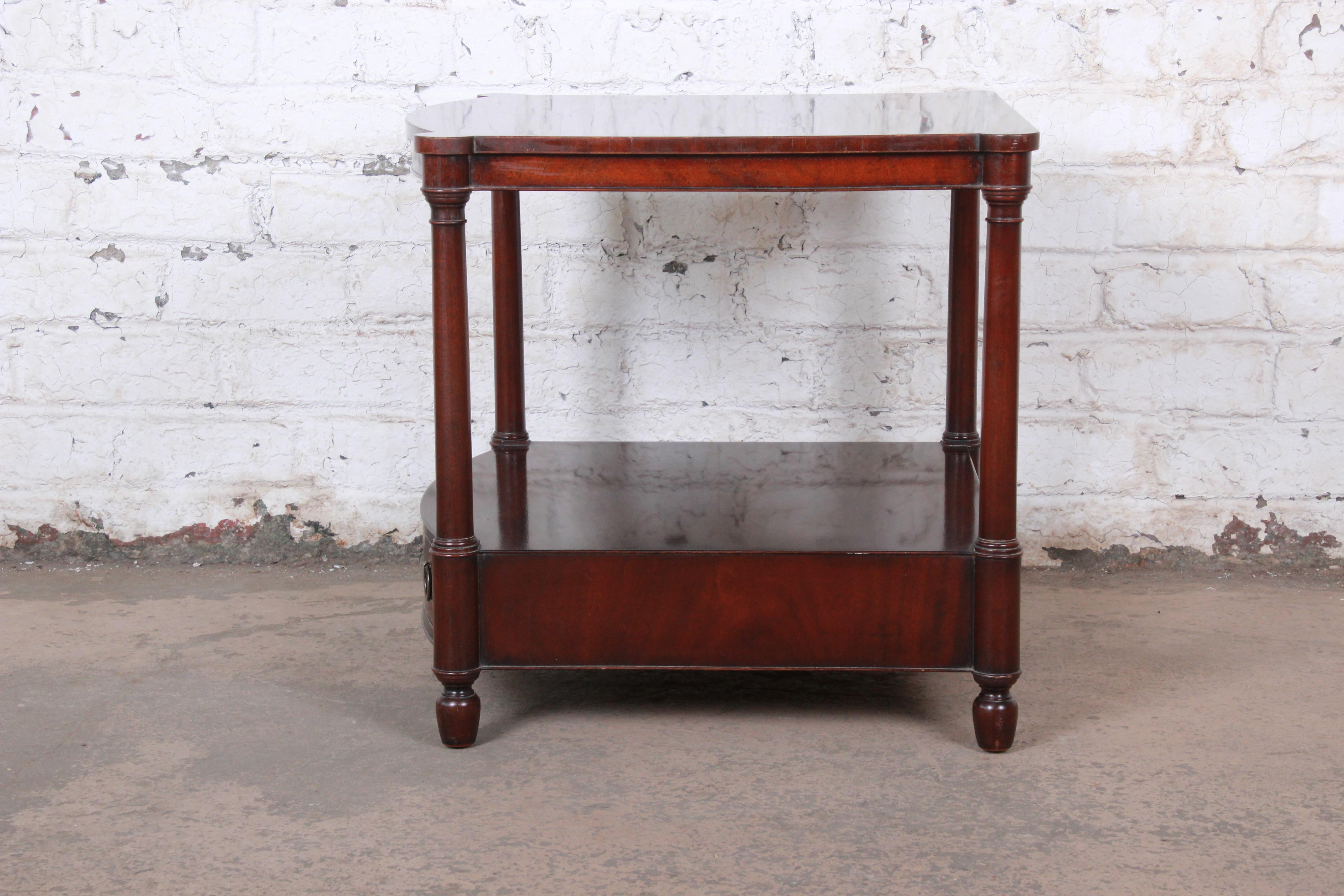 Baker Furniture Mahogany Occasional Table or Nightstand, circa 1950s 1