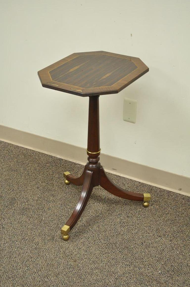 Baker Furniture Mahogany Rosewood Inlaid Tilt-Top Book Stand Lectern Side Table 3