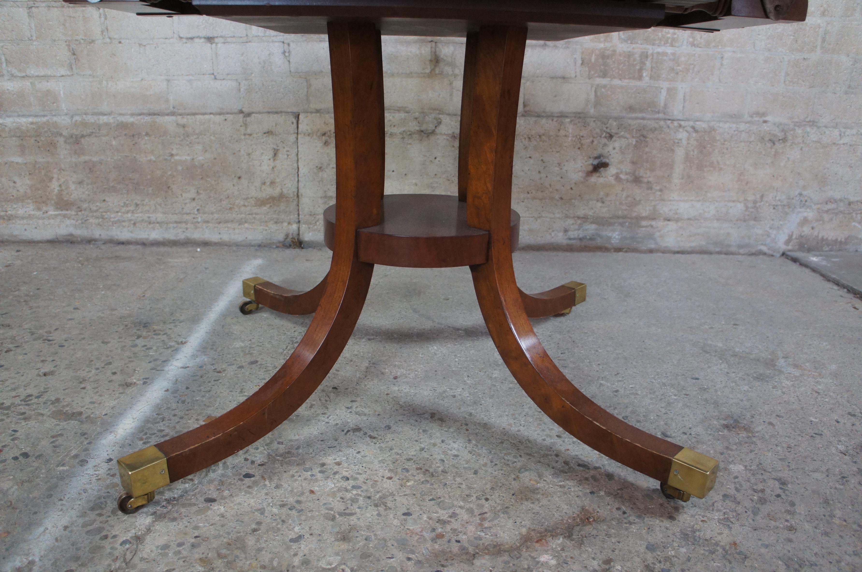 Baker Furniture McMillian Traditional Georgian Round Extendable Pedestal Table 6