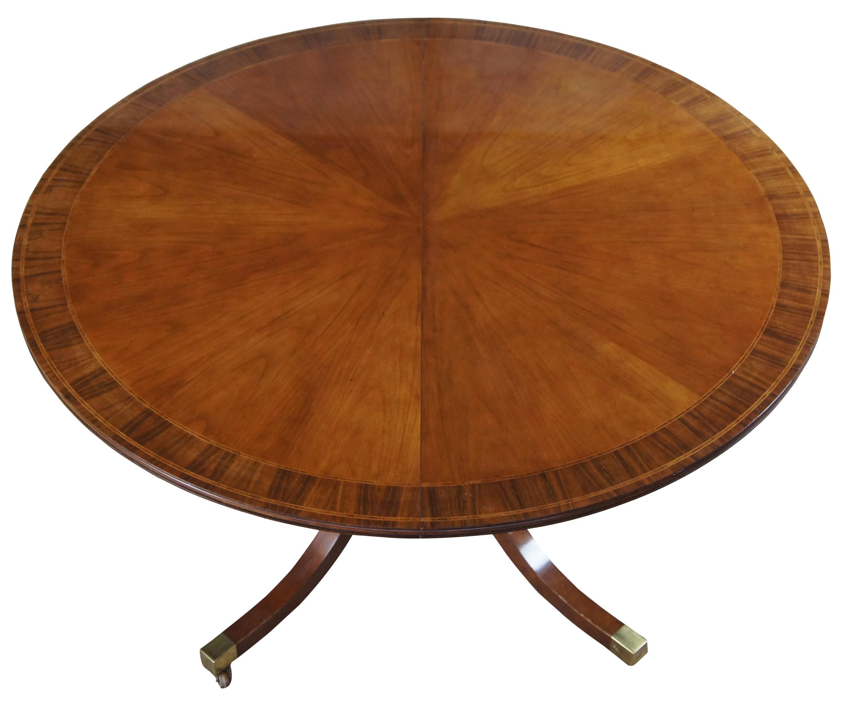 Georgian inspired dining table from the McMillian collection by Baker Furniture. The late 1980s marked the debut of The McMillen Collection, continental furniture drawn from the archives of the McMillian Design firm in New York. This gorgeous