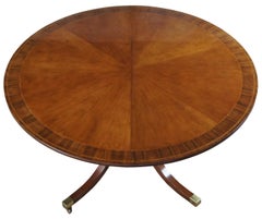 Baker Furniture McMillian Traditional Georgian Round Extendable Pedestal Table