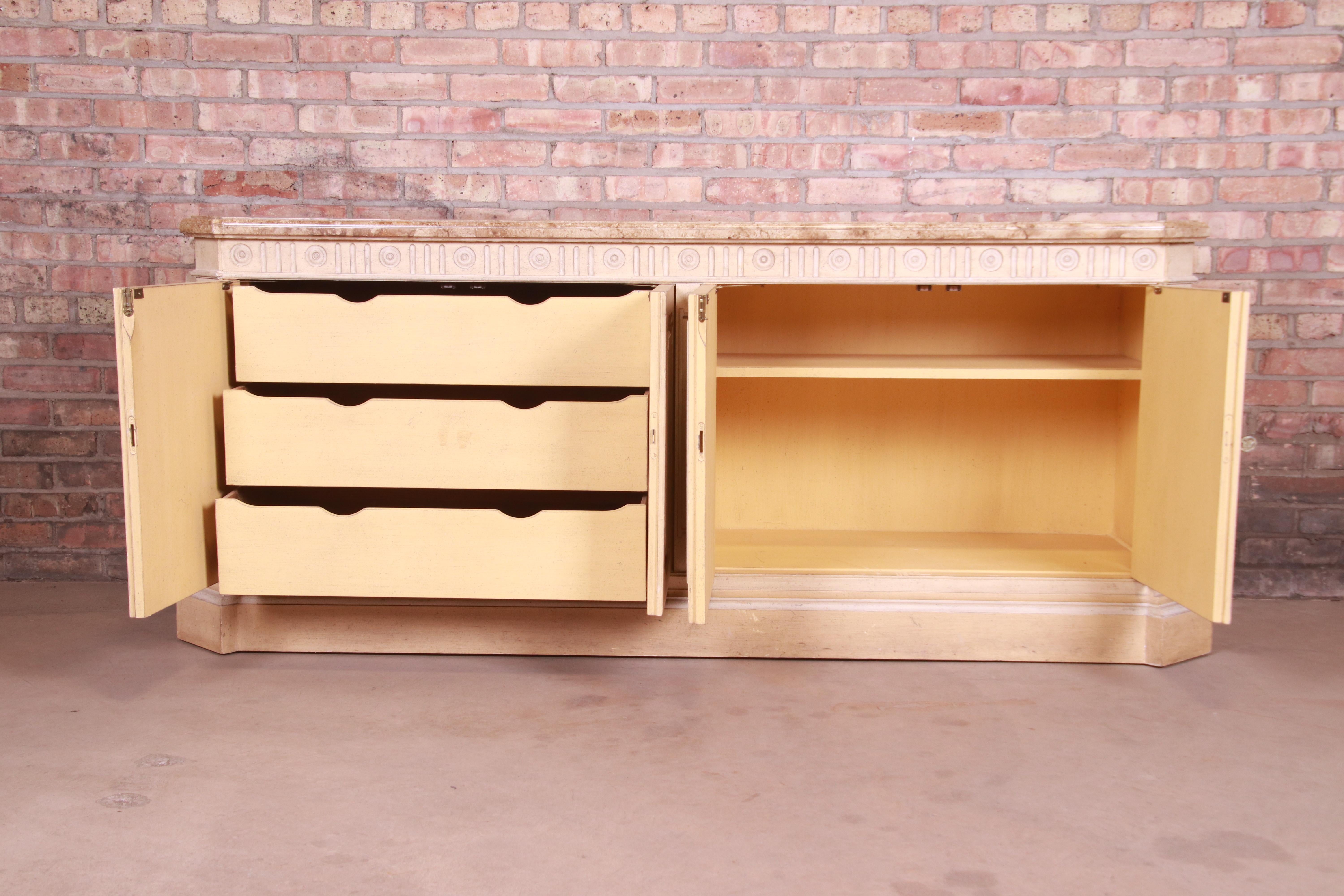Baker Furniture Mediterranean Style Sideboard Credenza or Bar Cabinet 5