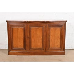 Baker Furniture Mid-Century French Regency Cherry Wood Sideboard or Bar Cabinet