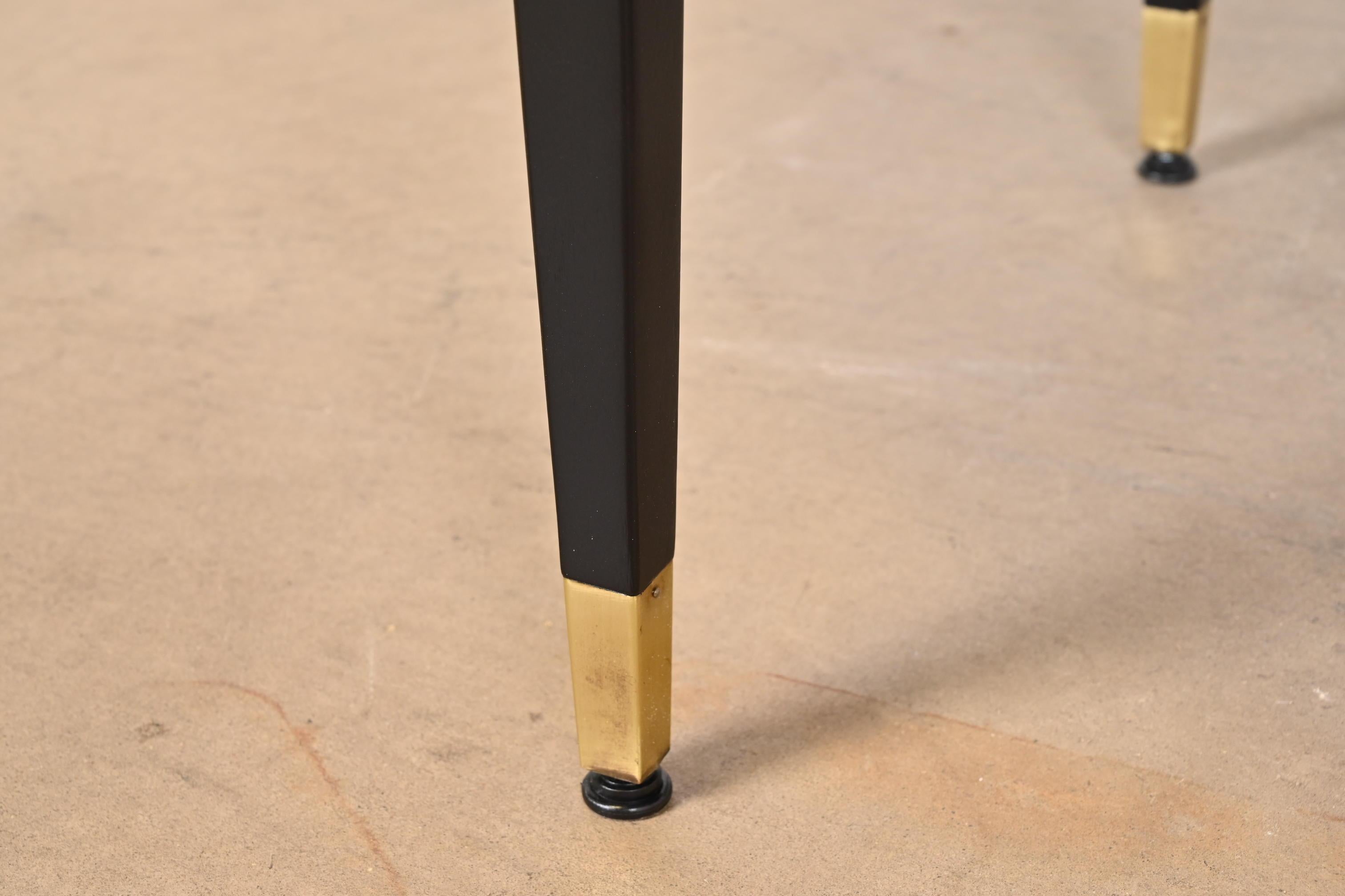 Baker Furniture MidCentury Modern Black Lacquered Dining Table