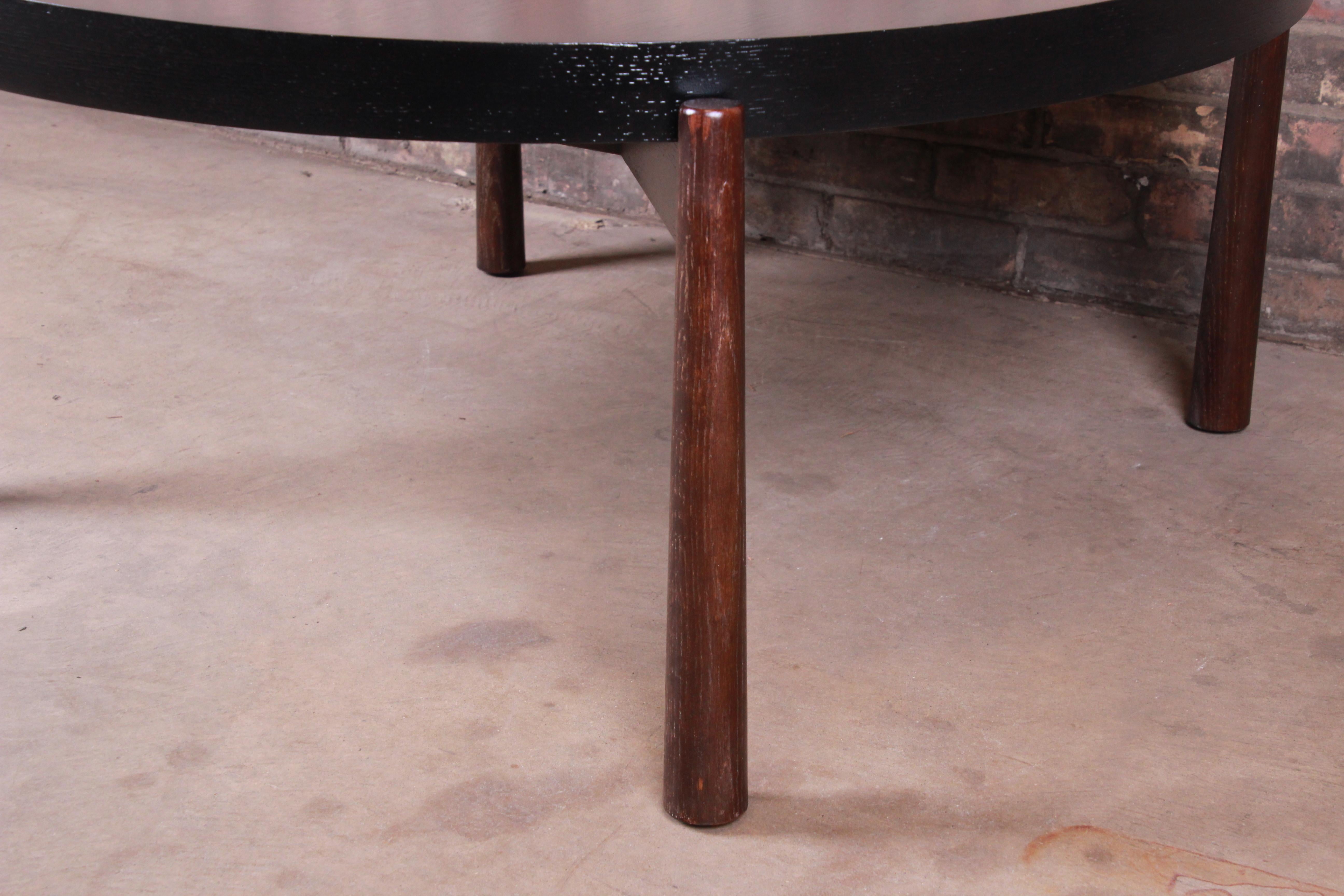 20th Century Baker Furniture Mid-Century Modern Ebonized Coffee Table