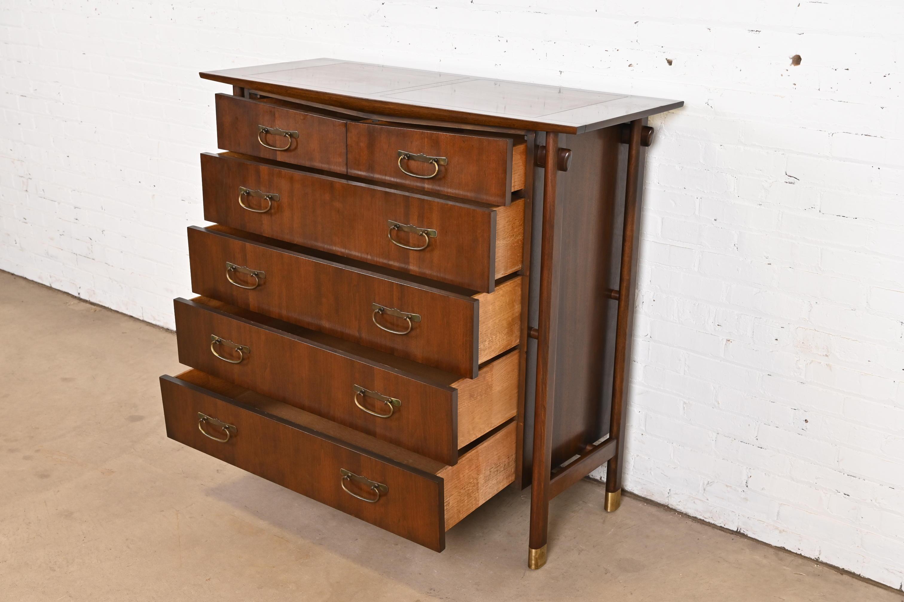 Baker Furniture Mid-Century Modern Highboy Dresser in the Manner of Nakashima 1