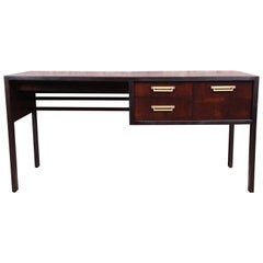 Baker Furniture Mid-Century Modern Mahogany Desk, Newly Refinished