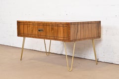 Baker Furniture Mid-Century Modern Rosewood Coffee Table on Hairpin Legs