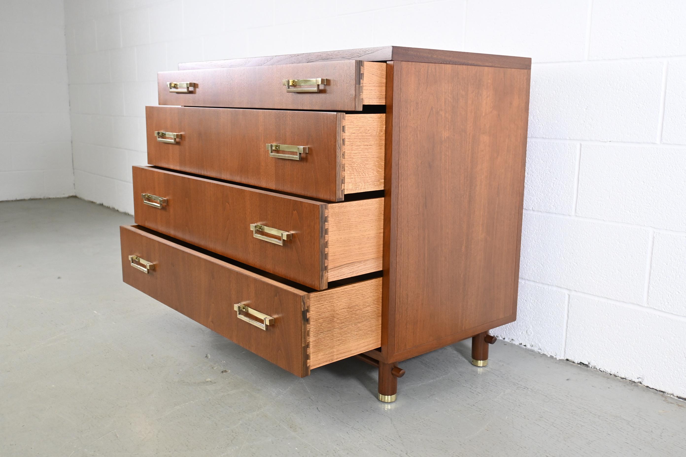 Baker Furniture Mid-Century Modern Walnut Dresser 3