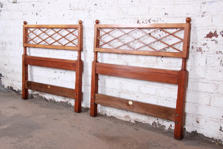 Pair of Baker Furniture MidCentury Twin Headboards at 1stDibs