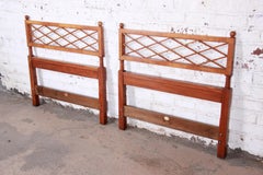 Pair of Baker Furniture Mid-Century Twin Headboards