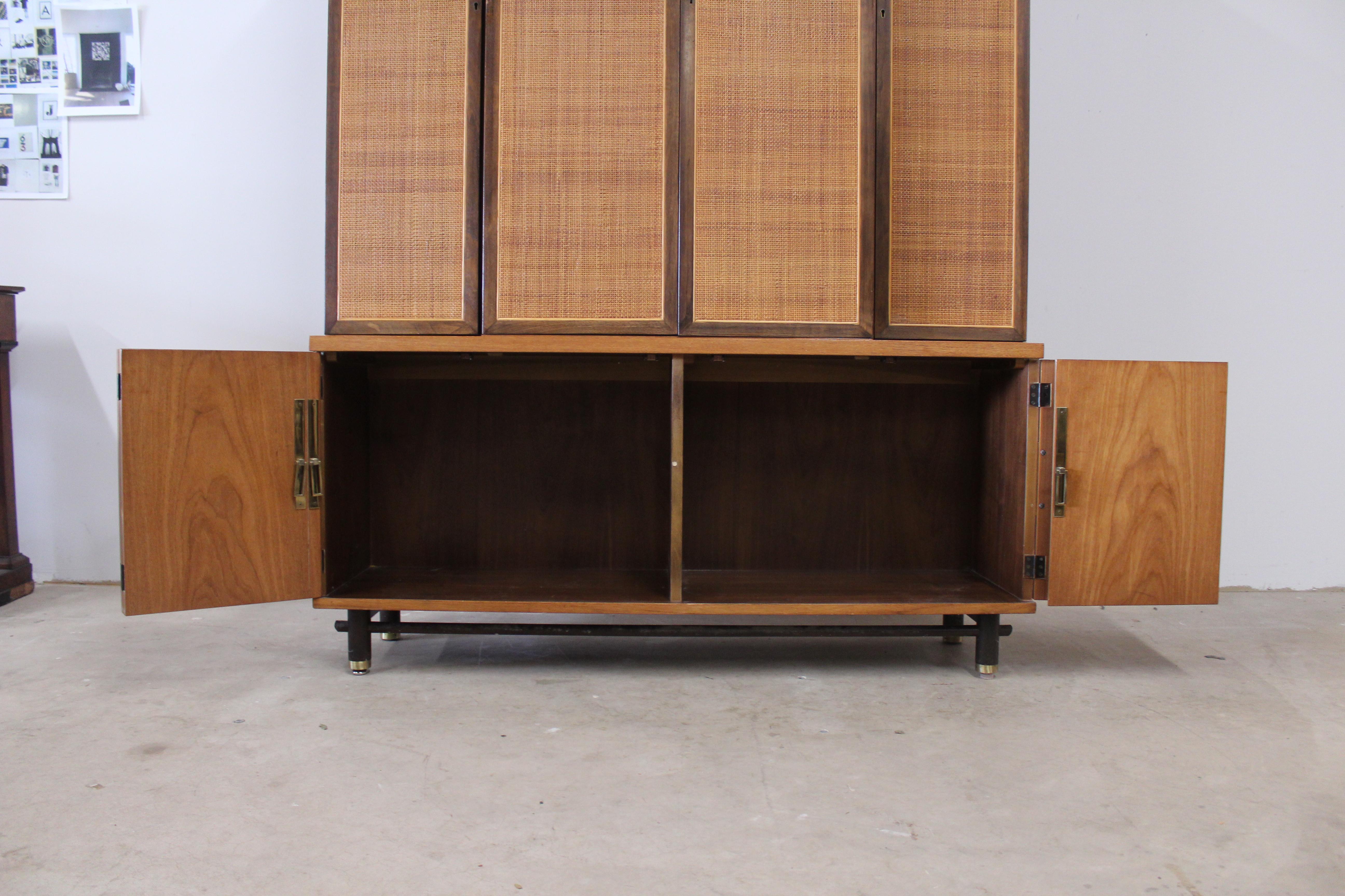 Baker Furniture Michael Taylor Woven-Front Wall Unit 3