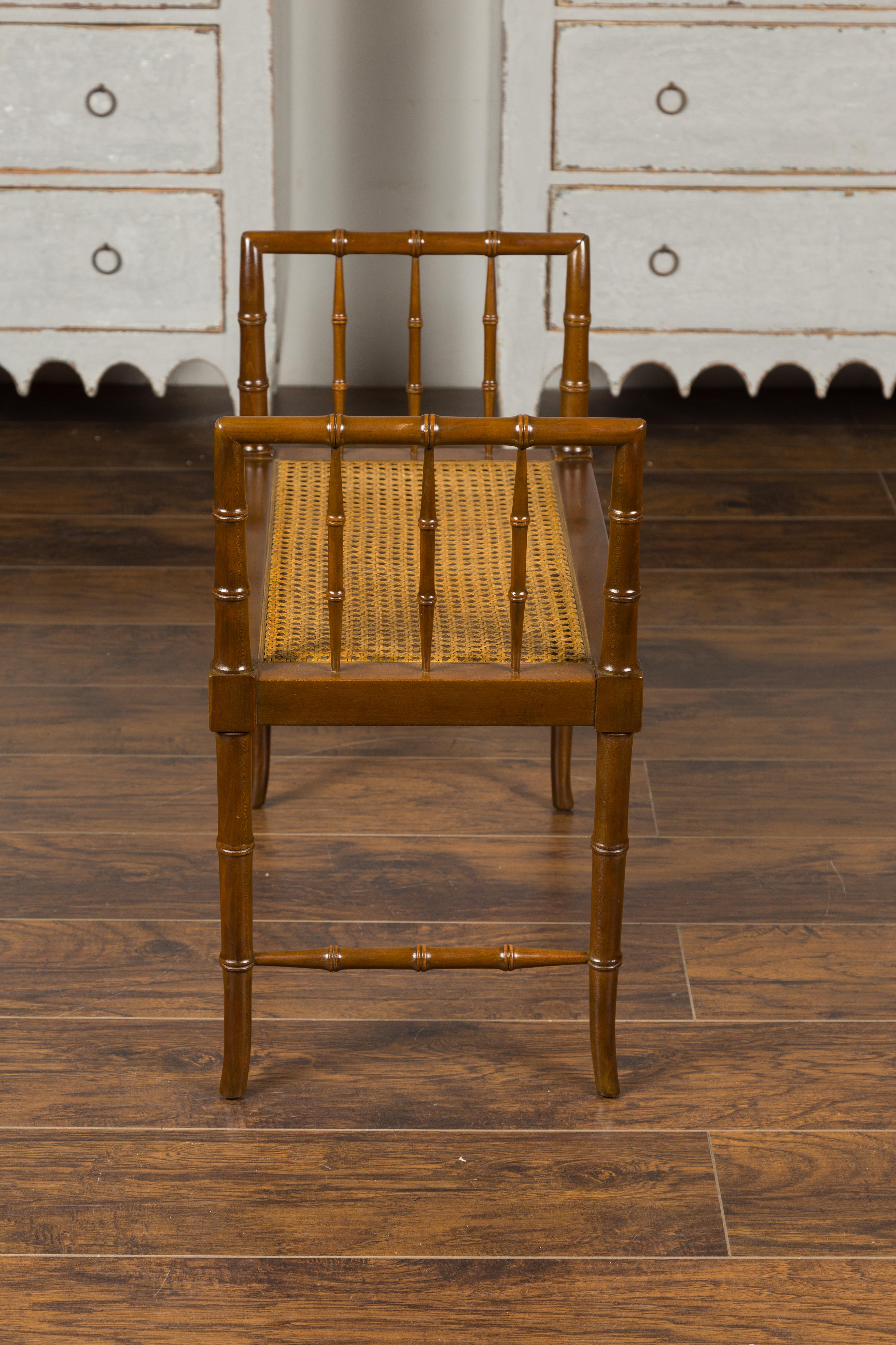 cane bench vintage