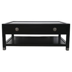 Baker Furniture Milling Road Black Lacquered Coffee Table
