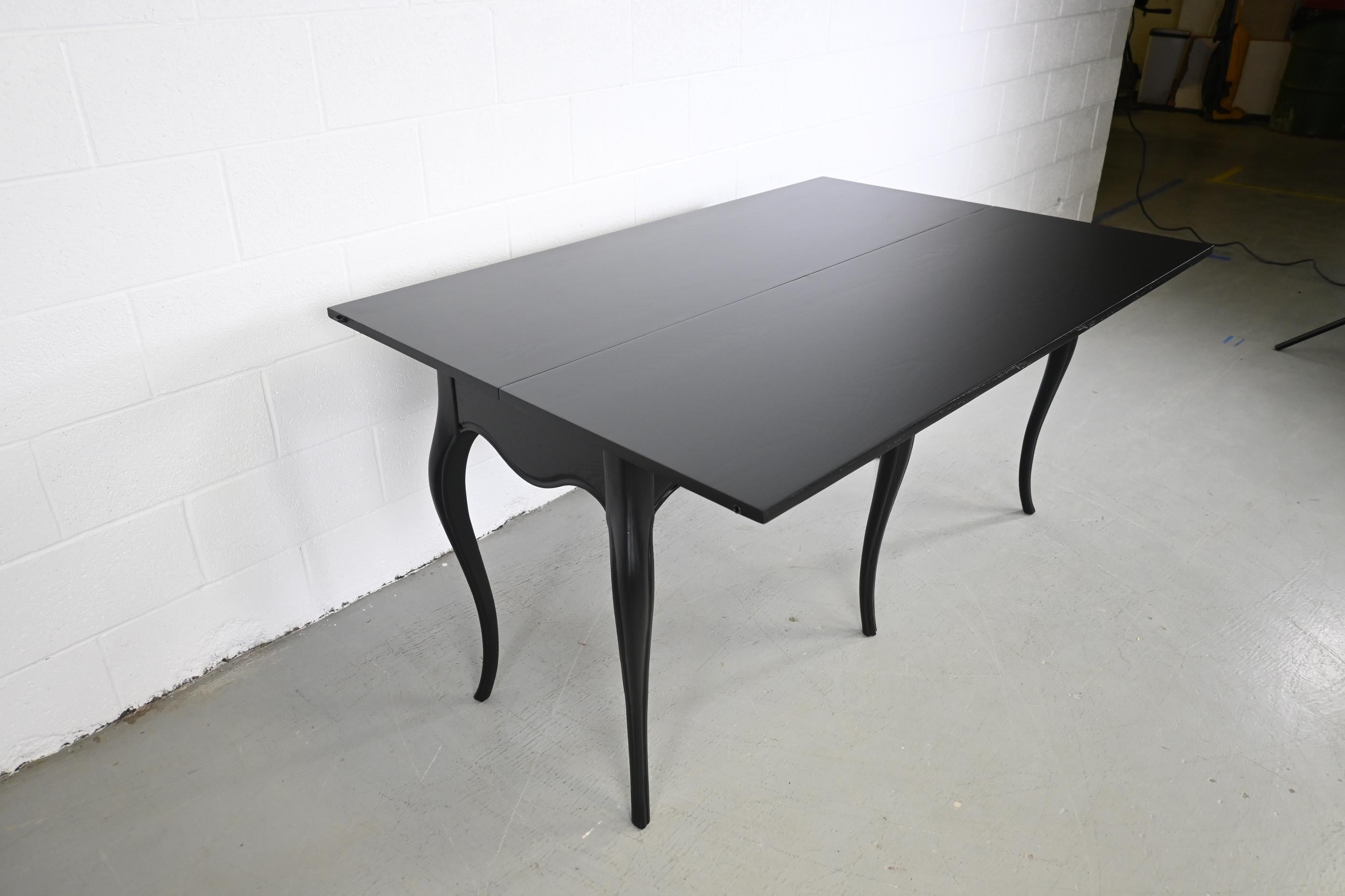 Baker Furniture Milling Road Black Lacquered French Console Table 2