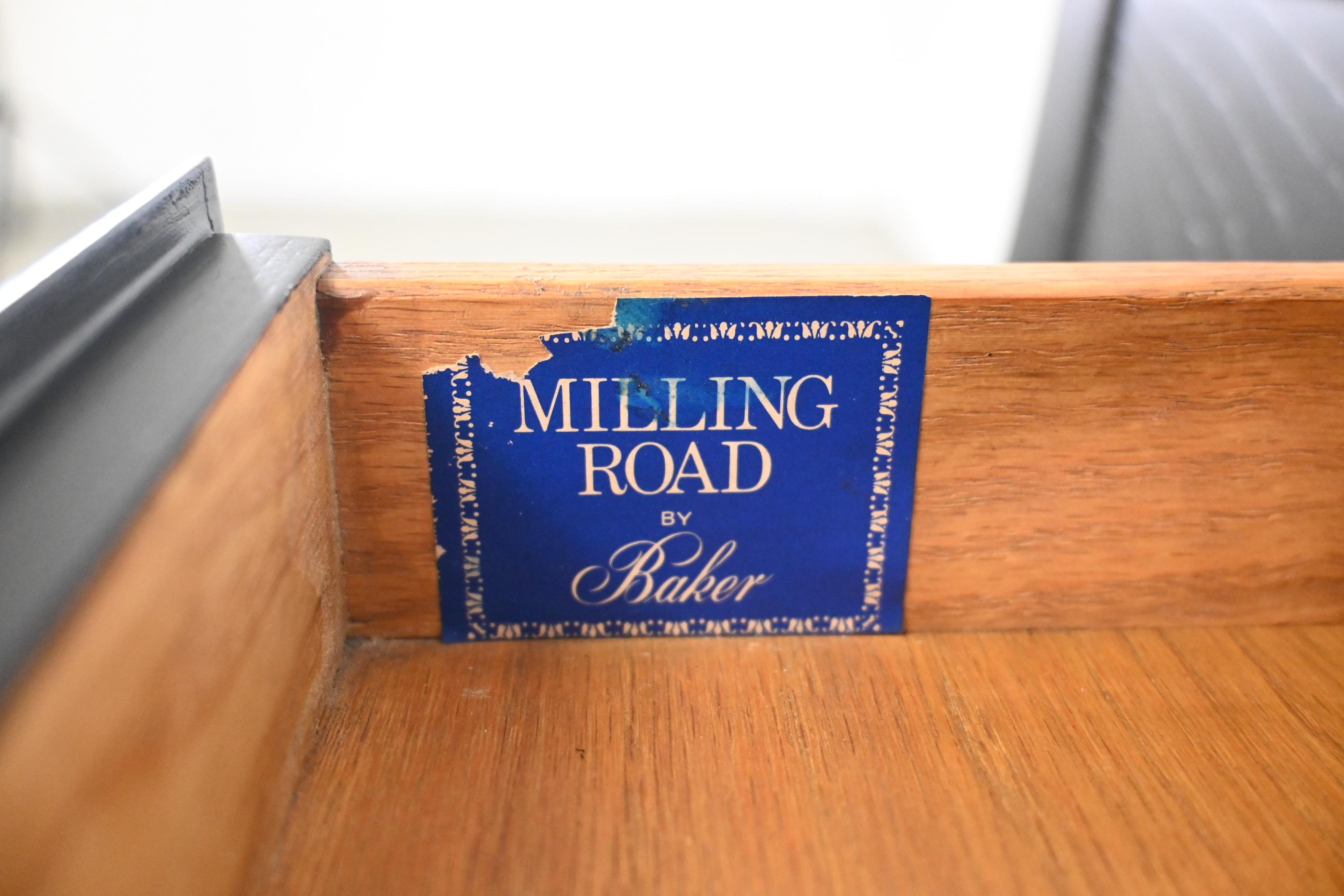 Baker Furniture Milling Road Black Lacquered French Console Table 4