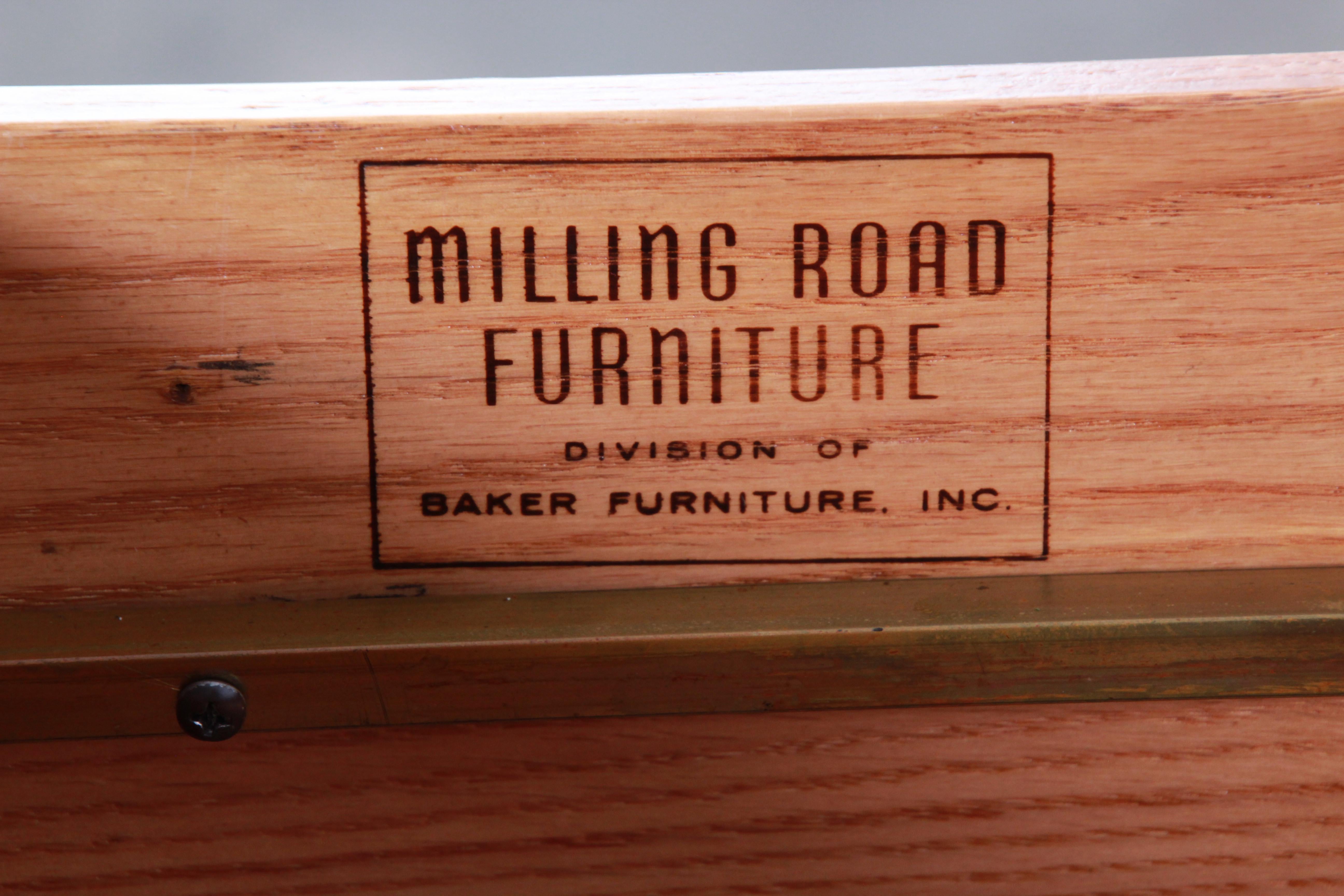 Baker Furniture Milling Road Campaign Style Long Dresser or Credenza 6