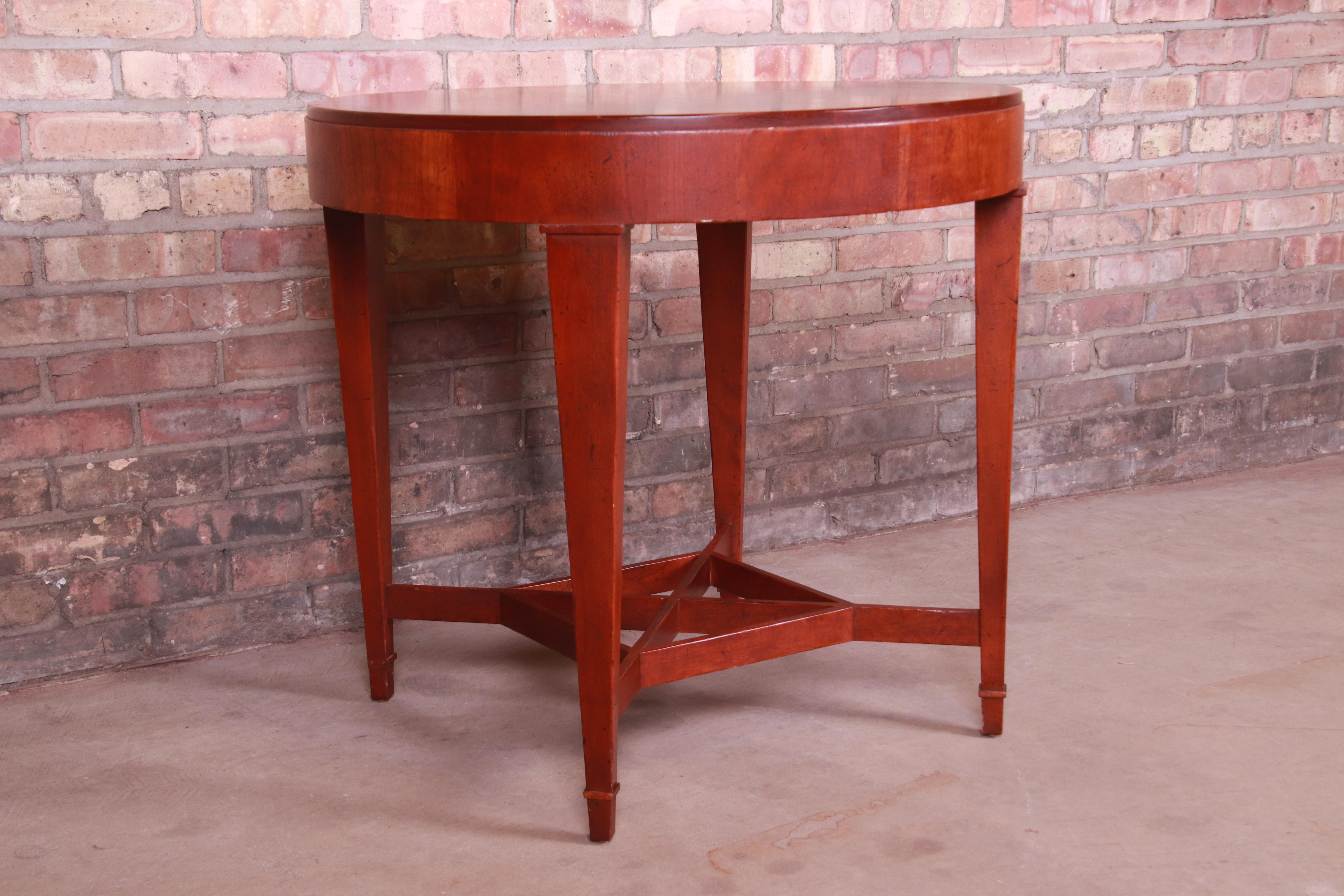 20th Century Baker Furniture Milling Road Cherrywood Tea Table or Occasional Side Table