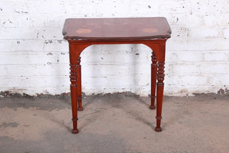 Baker Furniture Milling Road Collection Early American Cherry Console Table In Good Condition For Sale In South Bend, IN