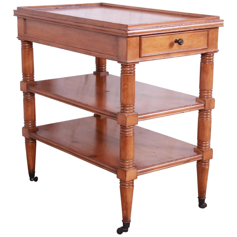 Baker Furniture Milling Road Collection Three Tier Pine Nightstand Or End Table At 1stdibs