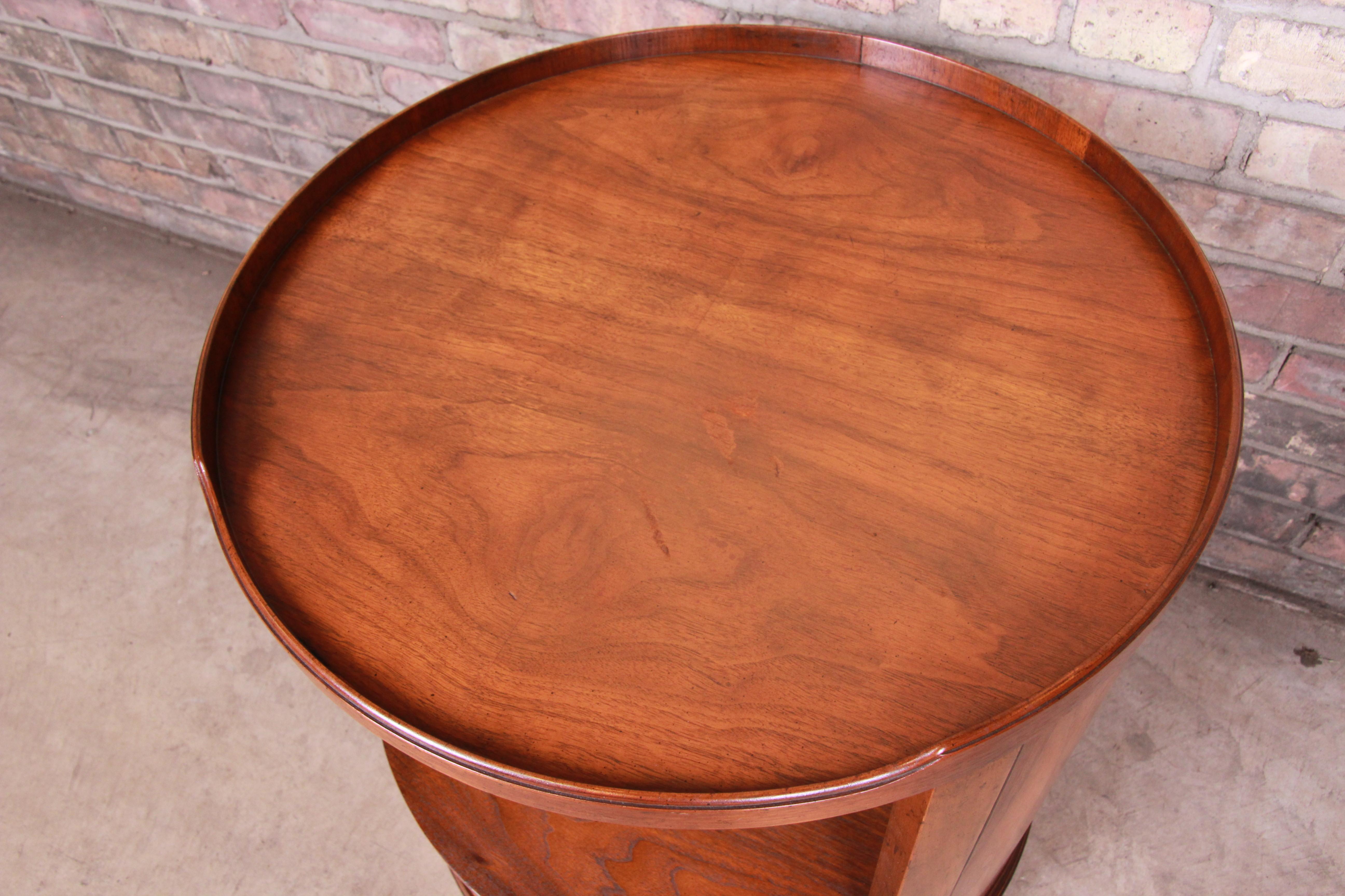 American Baker Furniture Milling Road Collection Walnut Nightstand or Side Table