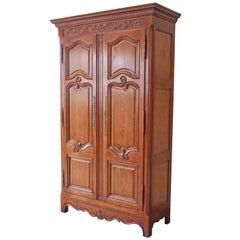 Retro Baker Furniture Milling Road Country French Cherry Wood Armoire Dresser